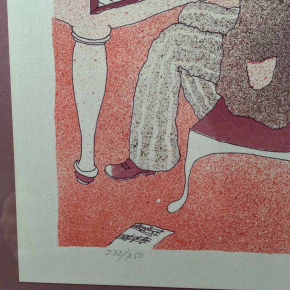 Pianist Art Color Printed Aluminum Framed - Picture 5 of 6